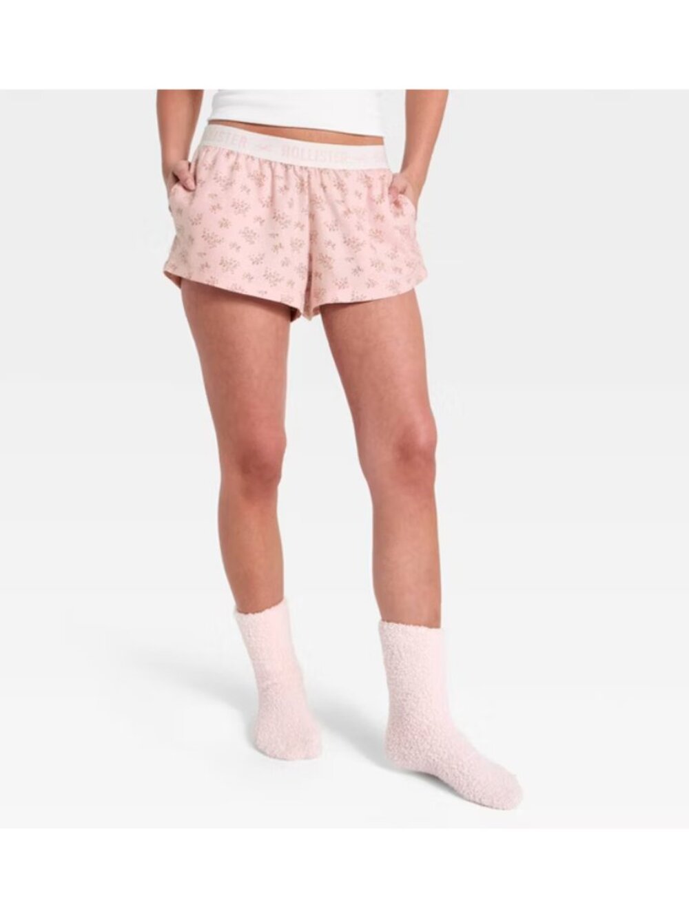 Women's Floral Sleep Shorts - Pink Floral The Hollister Collection at Target XS
